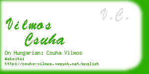 vilmos csuha business card